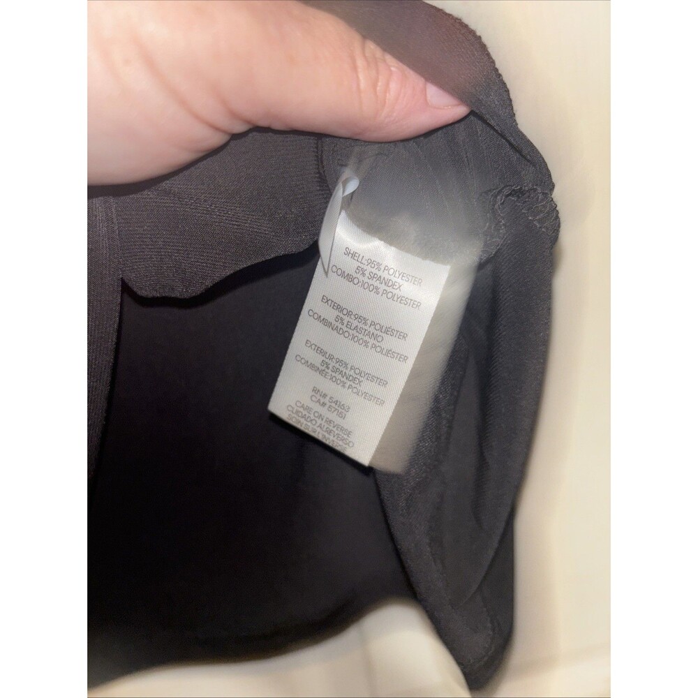 Calvin Klein Blouse Womens Small Black Sheer Polyester Short Sleeve Round Neck - Picture 5 of 5